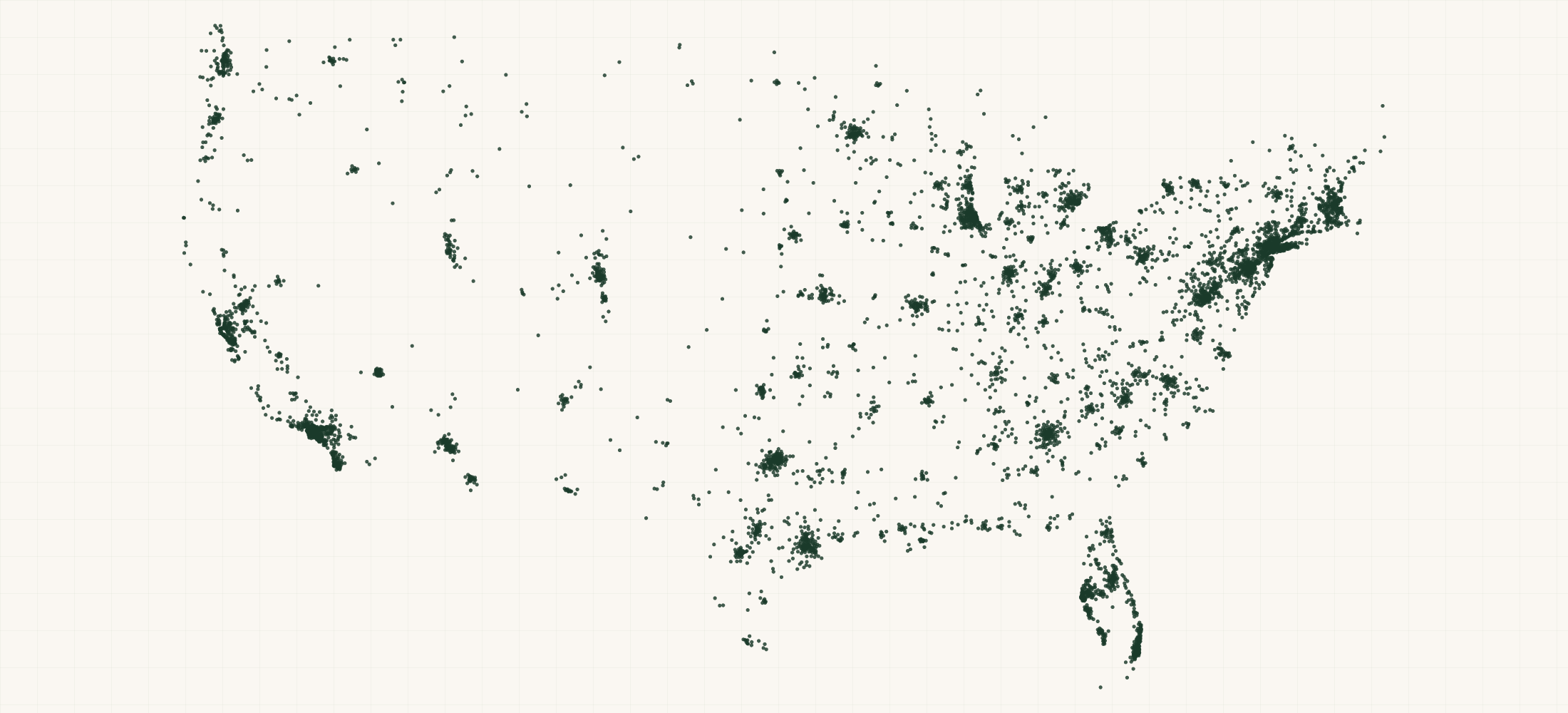Map of where the Youth Sports Clubs, Leagues & Training Academies are