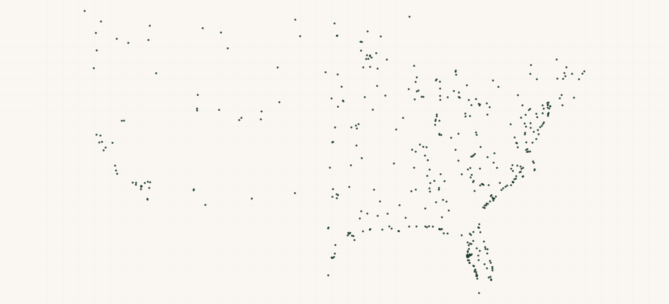 Map of where the Z-Man Fishing Retailers are