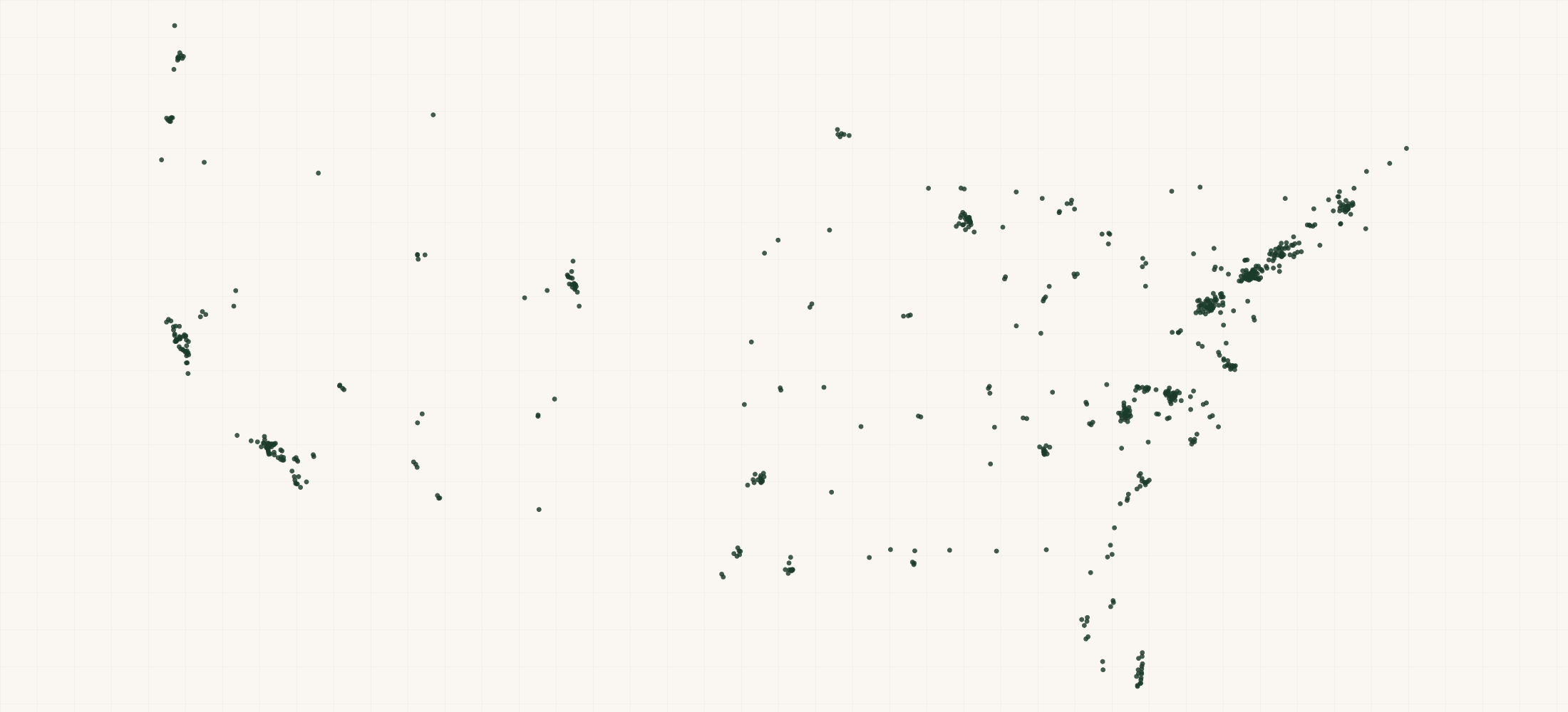 Map of where the Zahav Foods Retailers are