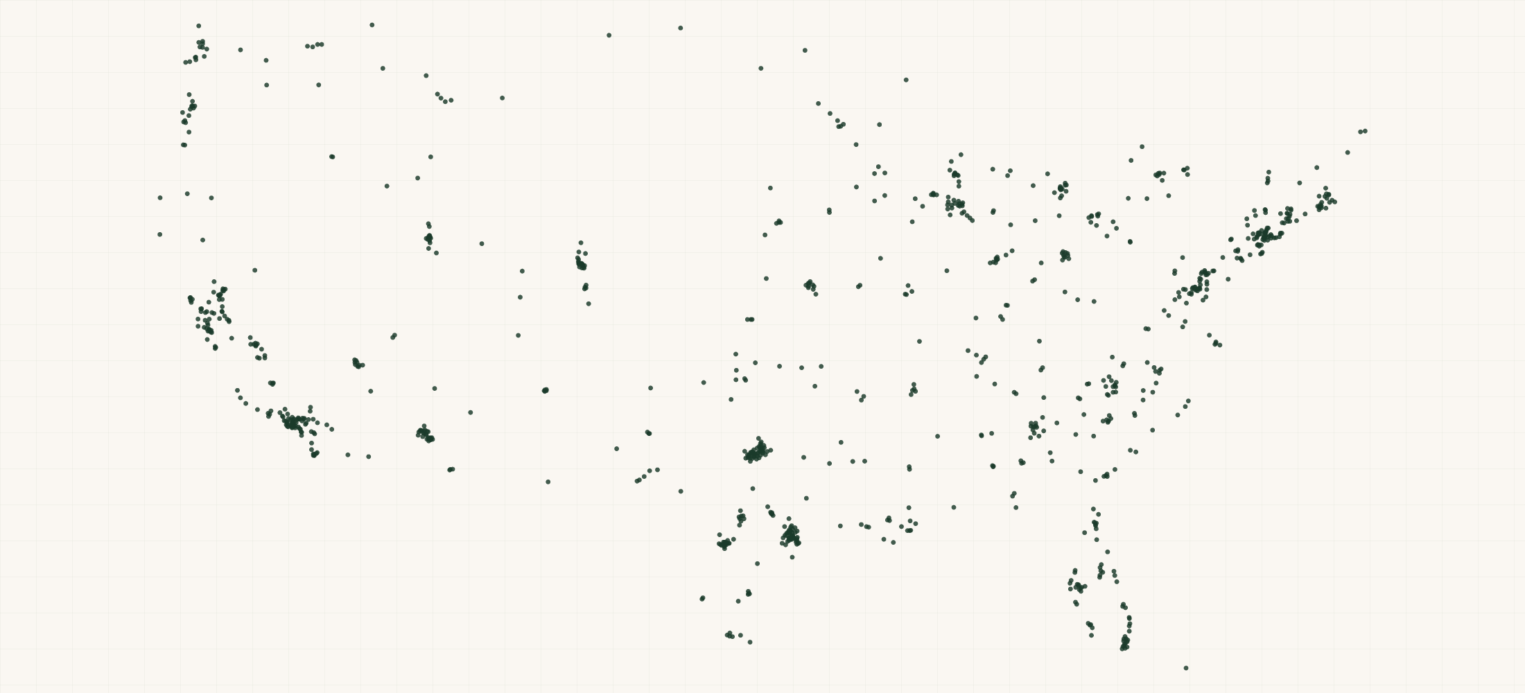 Map of where the Zandi Land Retailers are