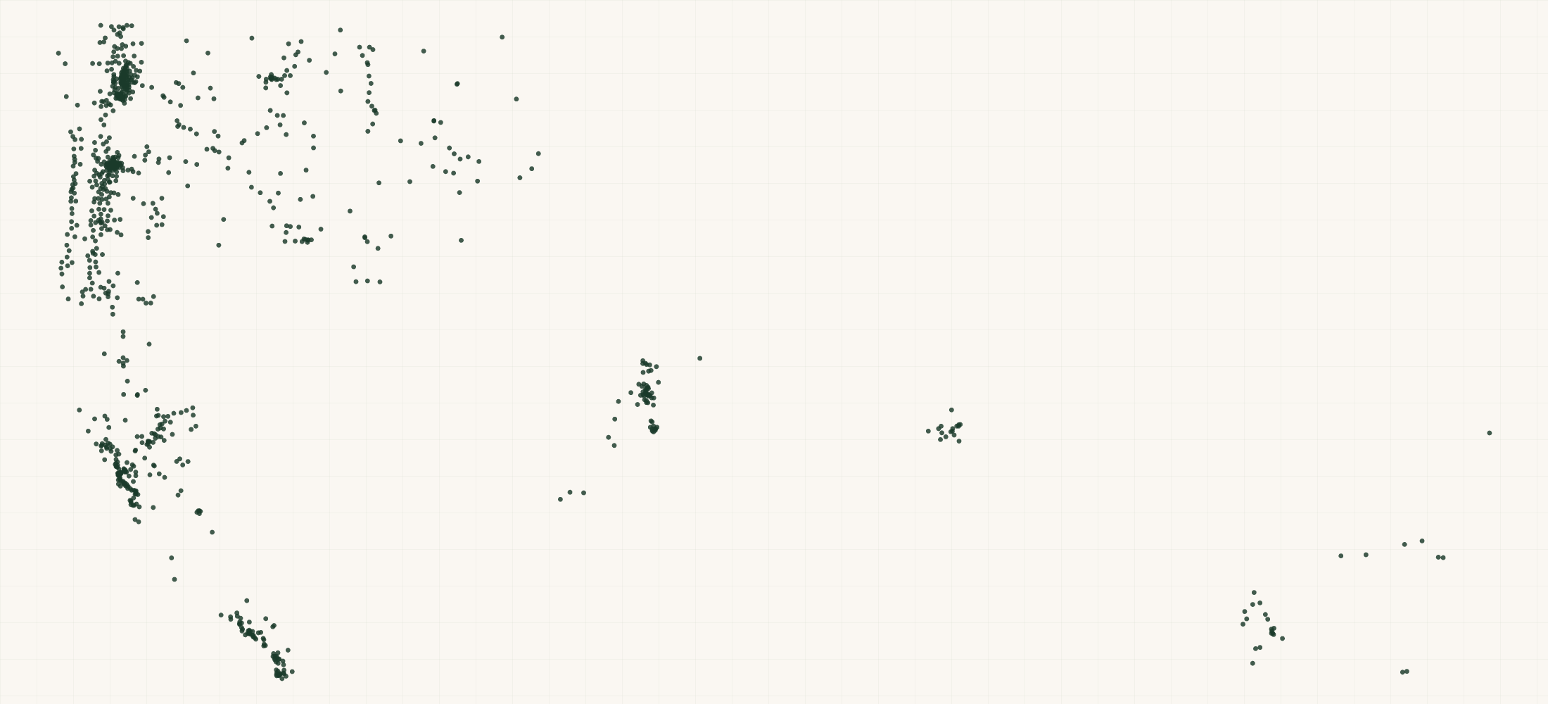 Map of where the Zentopia Retailers are