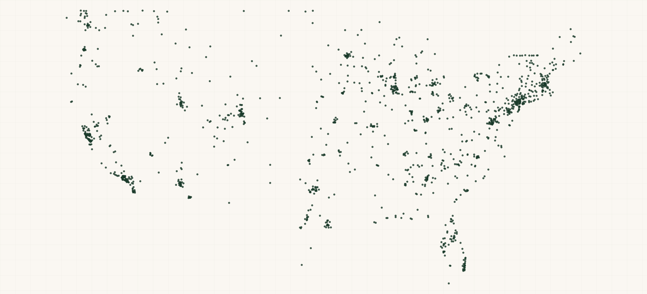 Map of where the Zipp Retailers are